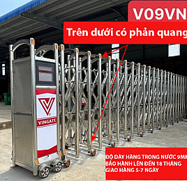 Cổng Xếp Tự Động Inox V09VN
