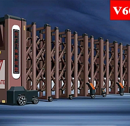 CỔNG XẾP NHÔM NHẬP KHẨU CAO CẤP V60A